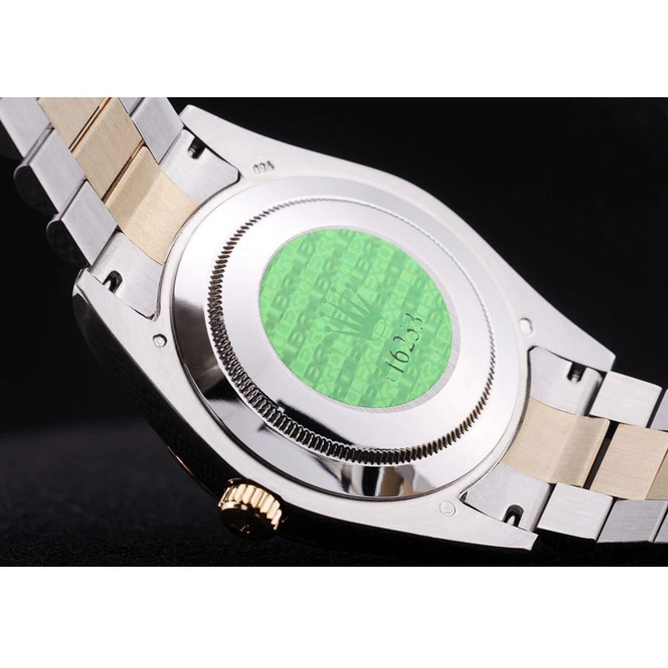 AAA replica watch Dial Gold Bezel Datejust Rolex Ribbed 7479 Grey 0511
